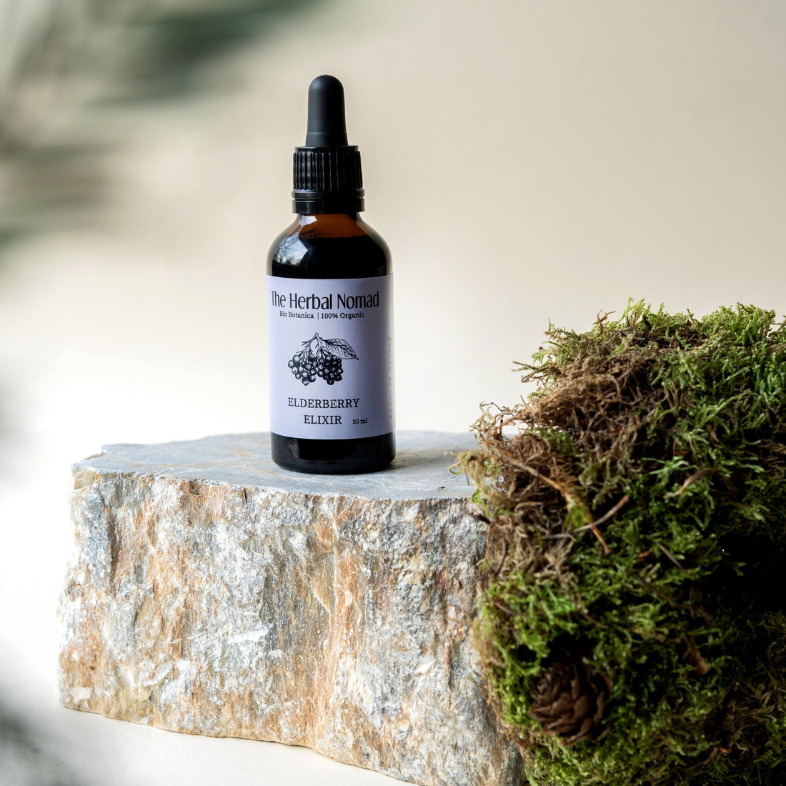 Elderberry elxir. Handcrafted with fresh Elderberries.