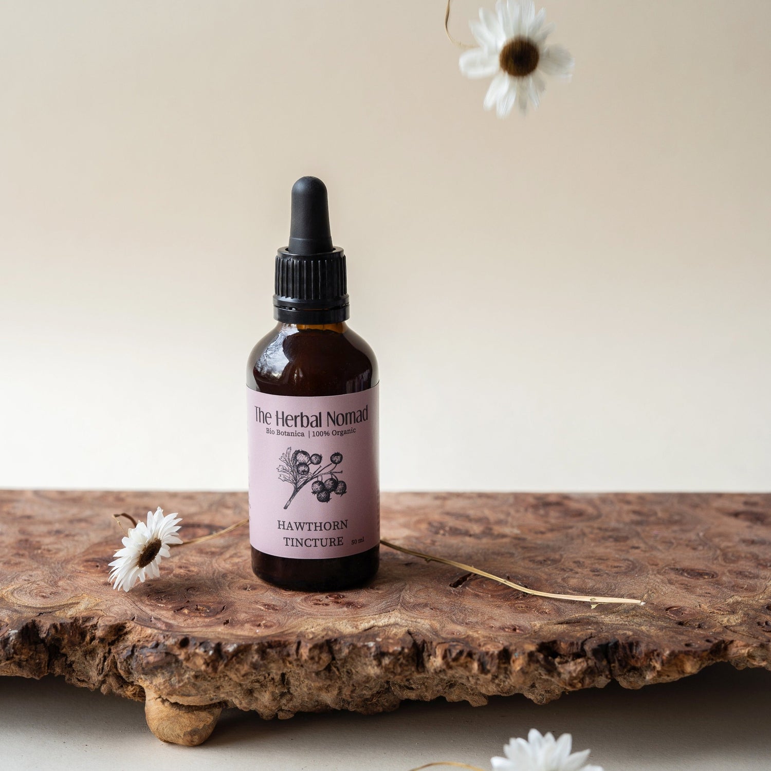 Hawthorn Tincture, handcrafted tincture 100% Organic.