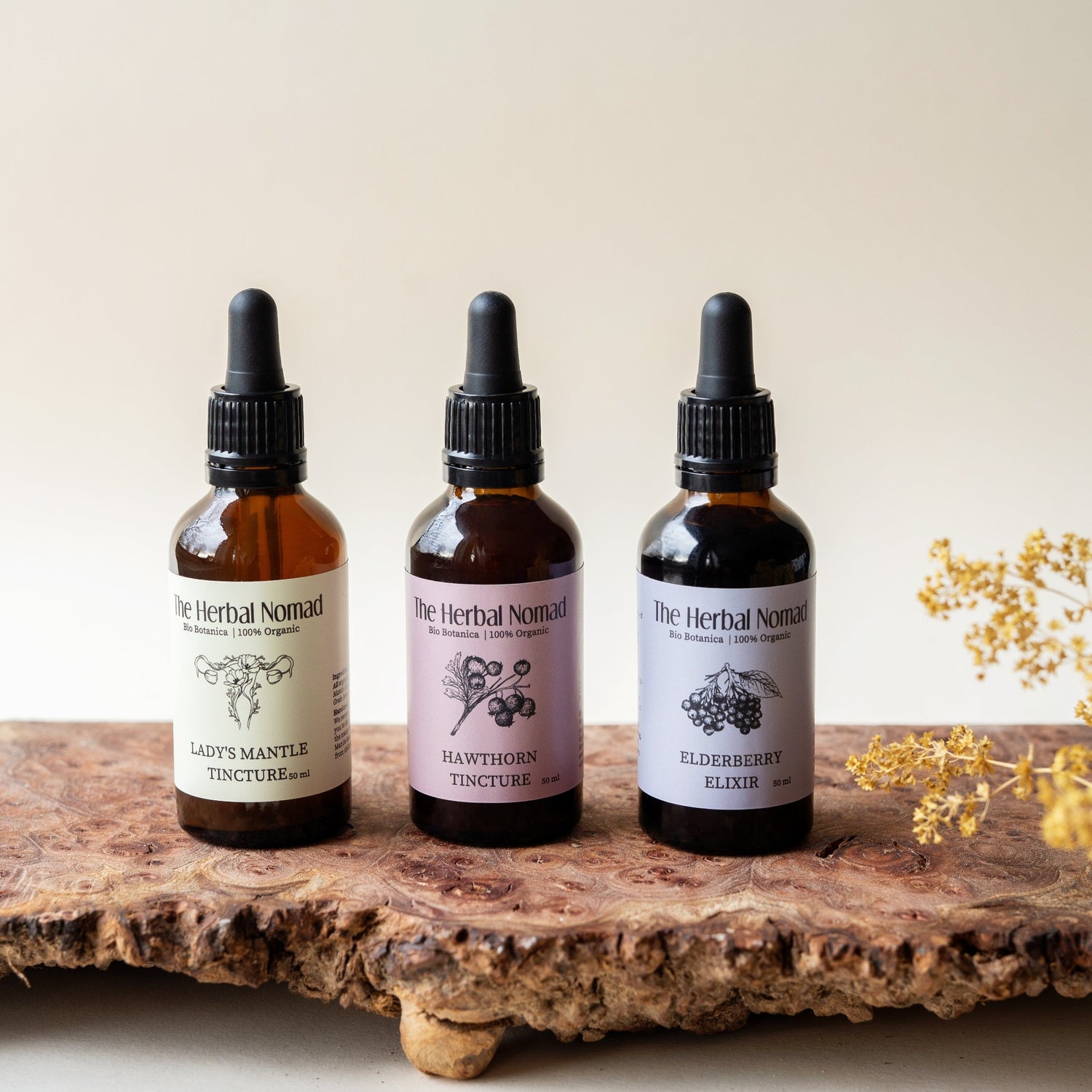 New Tinctures, handcrafted with 100% natural herbs.