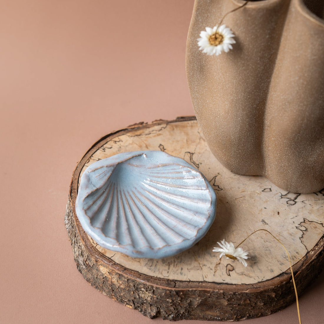 Handmade ceramic St. James Shell Lavender