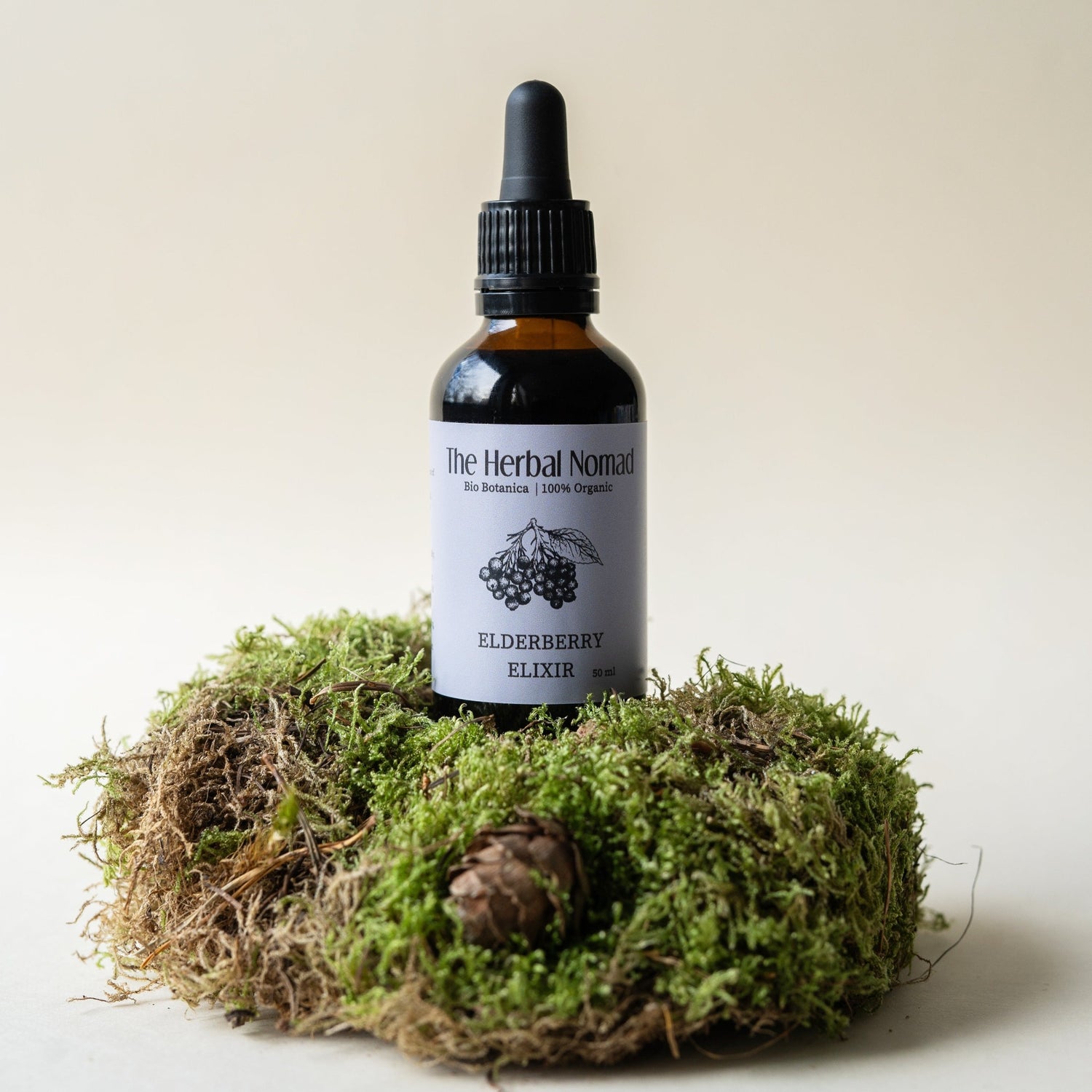 Elderberry elxir. Handcrafted with fresh Elderberries.