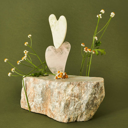 Gua-sha stone. Face Massage tool.